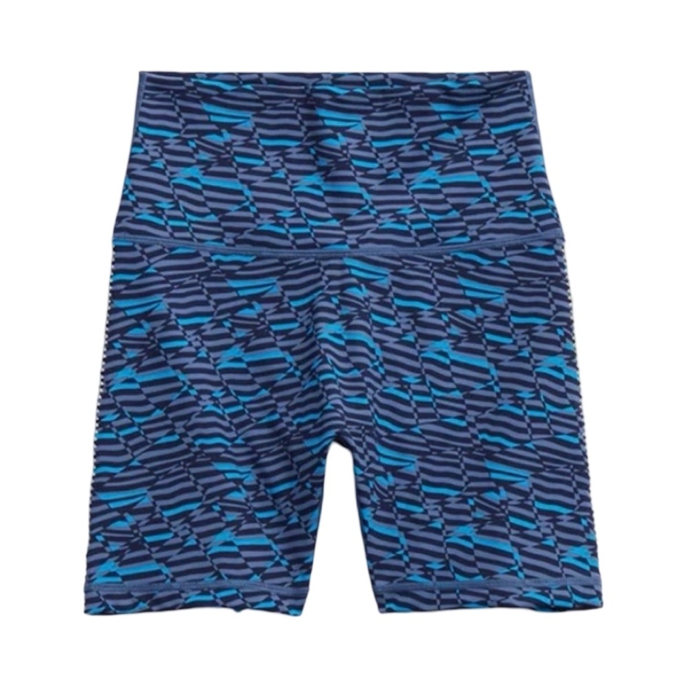 OFFLINE By Aerie Goals Crochet Inset 5" Bike Short in Blue color